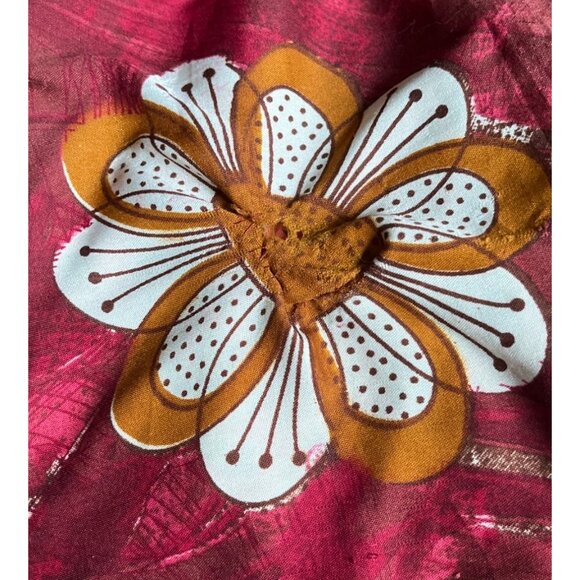 Wrap Sari Skirt Maxi Reversible Layers Red Chiffon Satin Boho Gypsy Womens 1 Sz - Picture 11 of 14